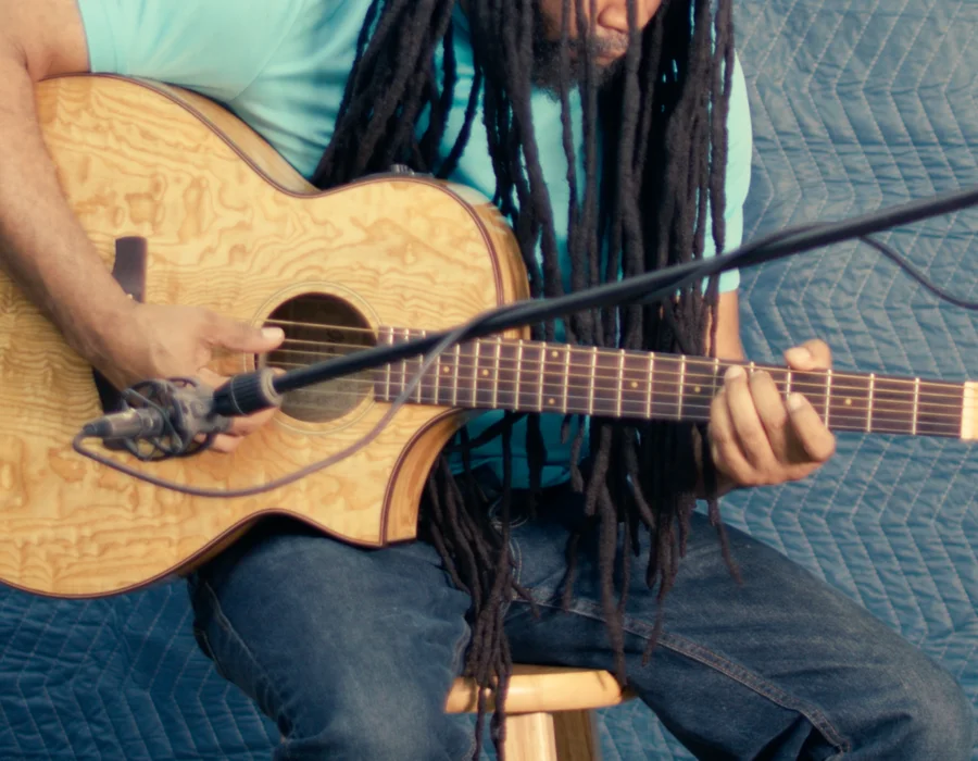 Writing room with instruments